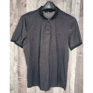 MICHAEL KORS Black Short Sleeve Polo Shirt Size M MEDIUM